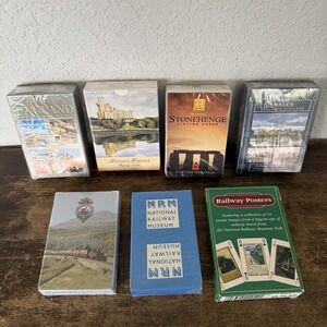 Huge Lot! Vintage Souvenir Playing Cards International British Lot 7 Decks READ